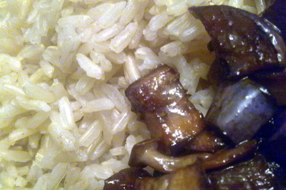 Arroz con berenjenas fresc