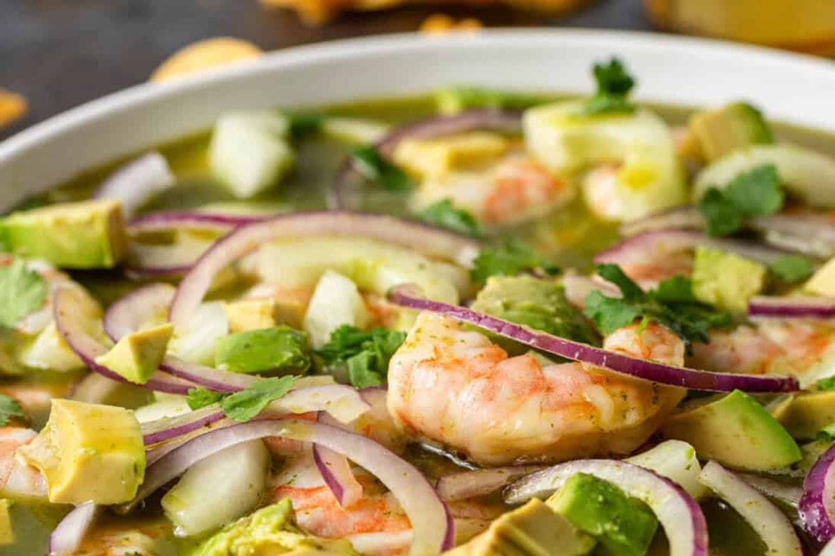 Aguachile de camarón cocido