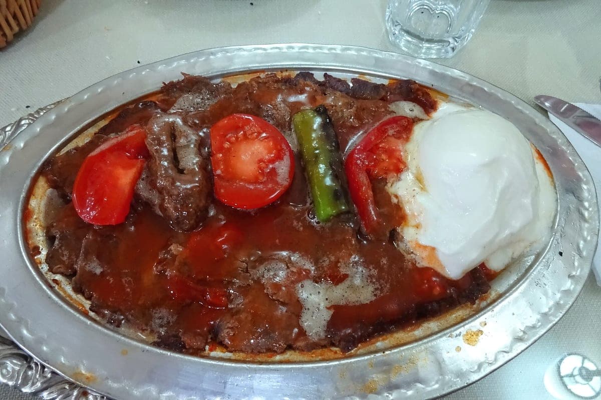 İskender kebab casero